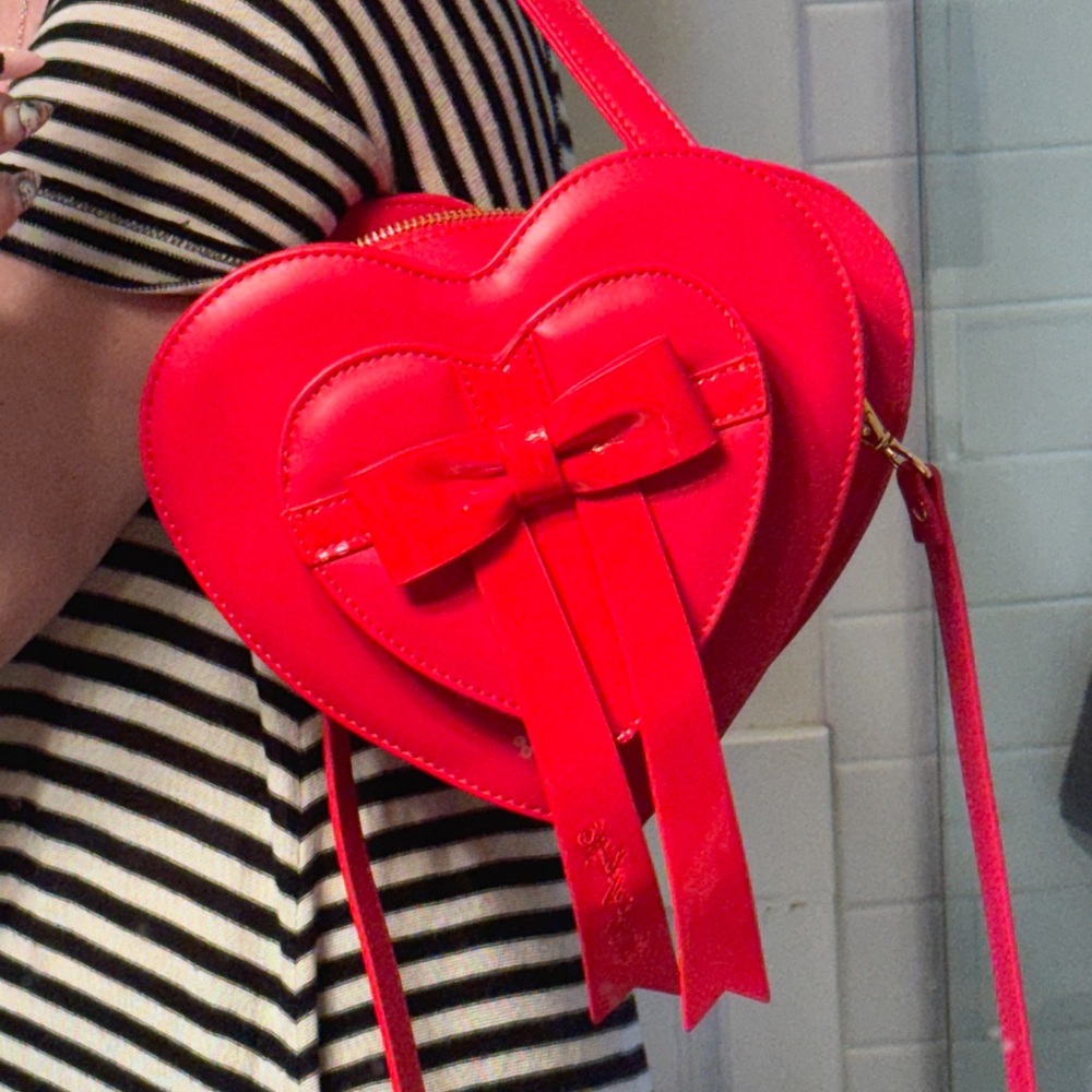 Angelic Pretty cross heart shoulder bag with bow discontinued. New.